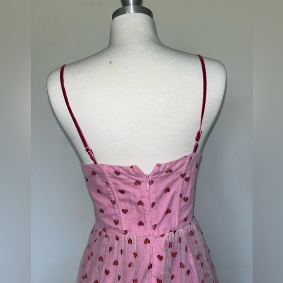 Betsey Johnson Pink Polka Dot Midi Dress - Picture 7 of 10